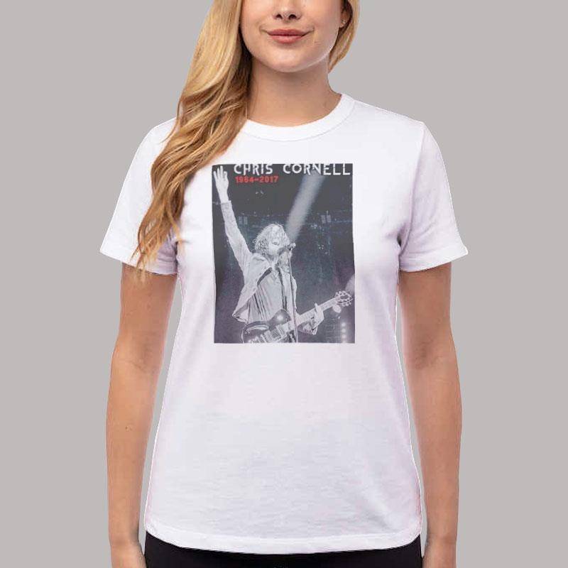 Women T Shirt White Retro Vintage Chris Cornell T Shirt