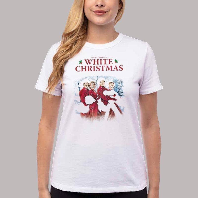 Women T Shirt White Vintage Bing Crosby White Christmas Shirt