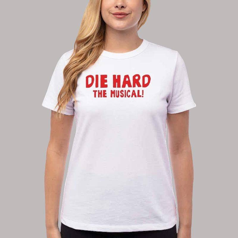 Women T Shirt White Vintage Die Hard The Musical T Shirt