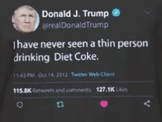 Donald Trump I Have Never Seen A Thin Person Drink Diet Coke Shirt