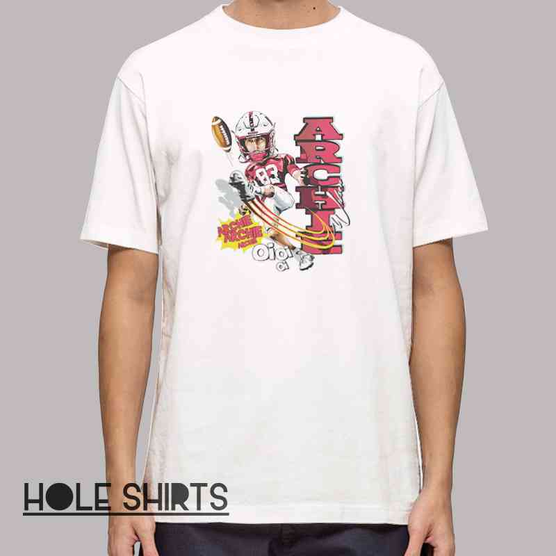 Caricature jersey graphic t-shirt featuring Oi Oi chant design with cartoon fan illustration, sports supporter tee for game day, football culture fans, and casual streetwear style.