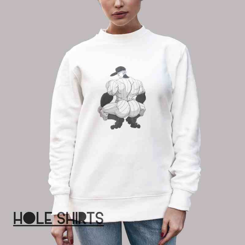 Humor Character Broly Ass Culo Merch Shirt Unisex Sweatshirt White