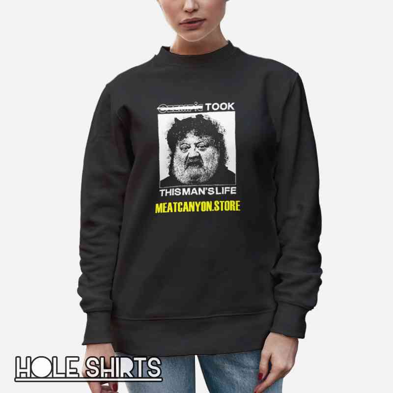 Vtg Portrait Ozempic Took This Mans Life Shirt Unisex Sweatshirt Black
