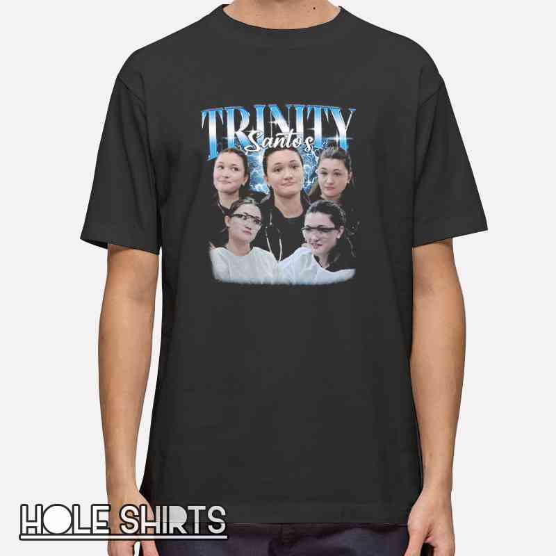 Inspired Graphic Photos Trinity Santos Shirt with modern portrait design, stylish graphic tee, aesthetic photo t-shirt for fans of trendy visuals and streetwear fashion