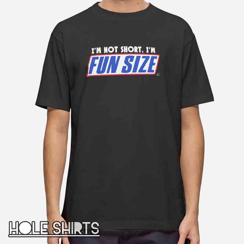 Inspired I’m Fun Size Parody Logo Shirt with playful parody design, funny slogan graphic tee, humorous logo-style t-shirt for meme lovers and trendy streetwear fans