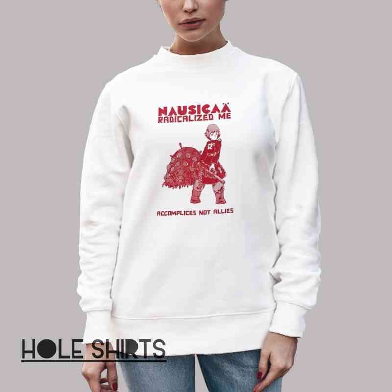 Nausicaa And Ohmu Accomplice Not Ally Tee Shirt Unisex Sweatshirt White Nausicaa And Ohmu Accomplice Not Ally Tee Shirt Unisex Sweatshirt White