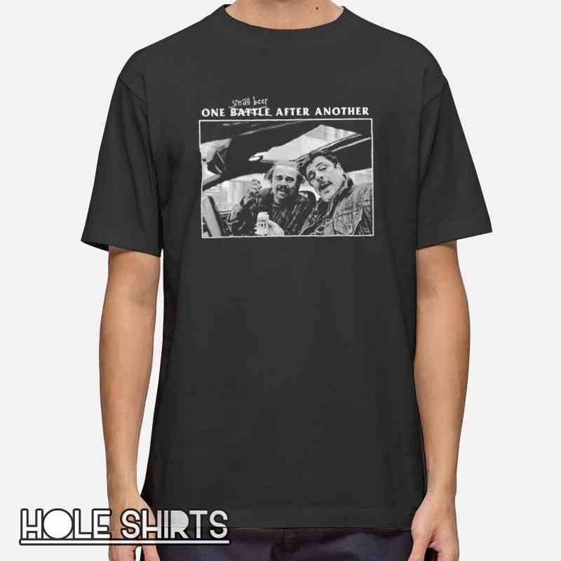 One Small Beer After Another comedy film shirt with funny drinking quote, humor graphic tee, beer lover apparel, vintage comedy style t-shirt, party humor design