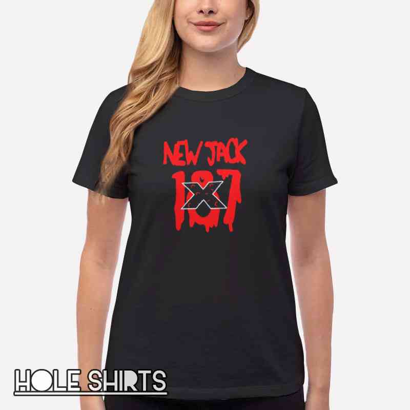 Retro Gangsta Ecw New Jack 187 Shirt Women T Shirt Black