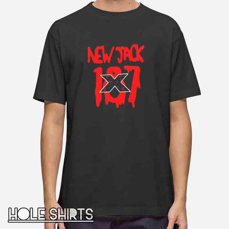 Retro Gangsta ECW New Jack 187 Shirt with vintage wrestling hardcore design, ECW legend graphic tee, 90s wrestling street style t-shirt for fans of extreme wrestling entertainment