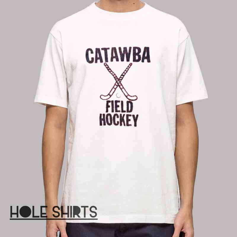 Vintage Inspired Catawba Field Hockey Shirt with retro sports design, classic team graphic tee, field hockey t-shirt for athletes, fans, and vintage sports apparel lovers
