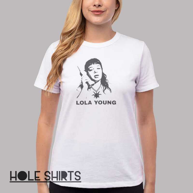 Funny Art Lola Young Is On The Phone Shirt Women T Shirt White