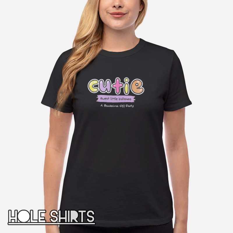 Funny Text Color Cutie Shirt Women T Shirt Black