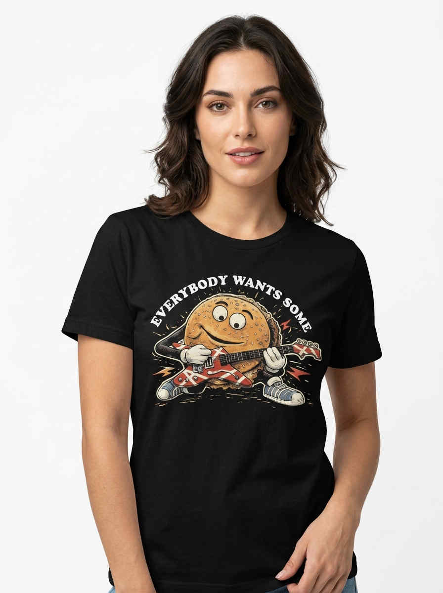 Retro Vibes Rockstar Burger 80s Movie Magic Shirt featuring vintage fast-food-inspired graphic, nostalgic movie aesthetic, retro streetwear apparel, and colorful 80s fashion tee