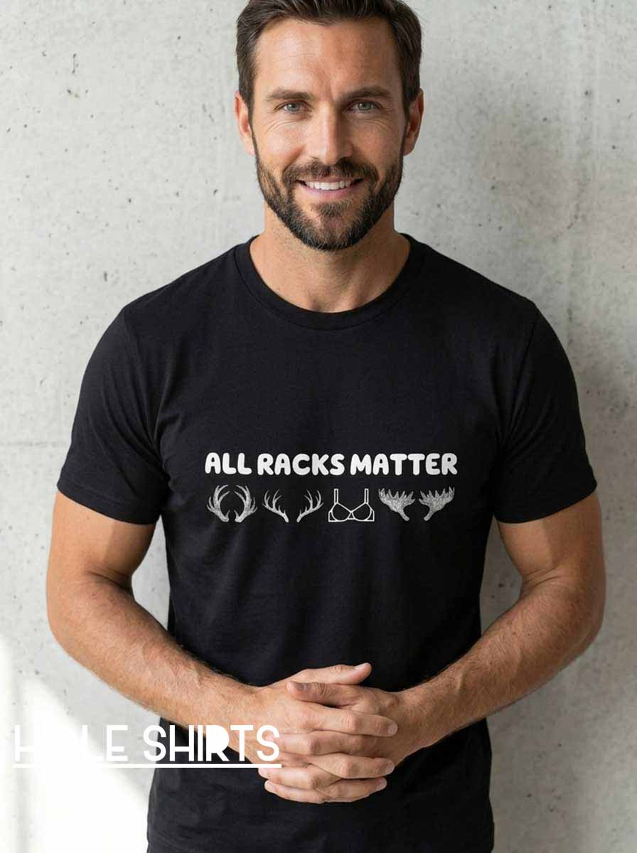 Retro All Racks Matter Deer Antler Graphic Tee Retro All Racks Matter Deer Antler Graphic Tee