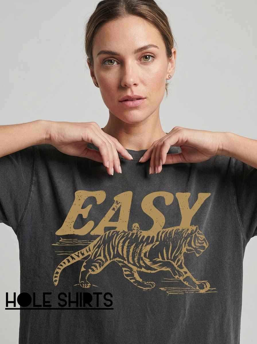 Vintage Easy Tiger Minimalist Art Shirt