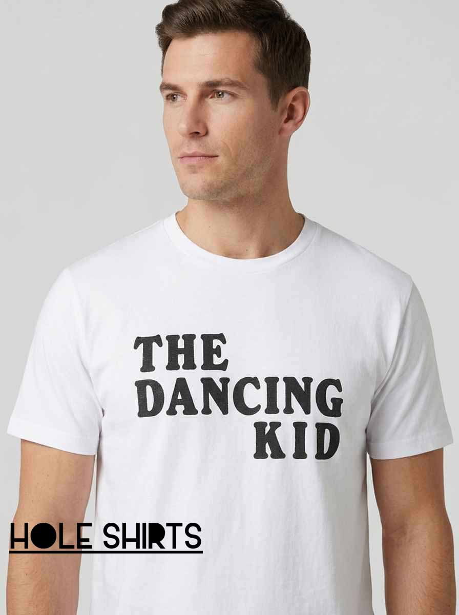 Vintage Inspired Idol The Dancing Kid Shirt featuring a retro-inspired dancing kid graphic, nostalgic pop culture style, playful character artwork, and vintage novelty apparel for fans of iconic imagery and unique graphic tees.
